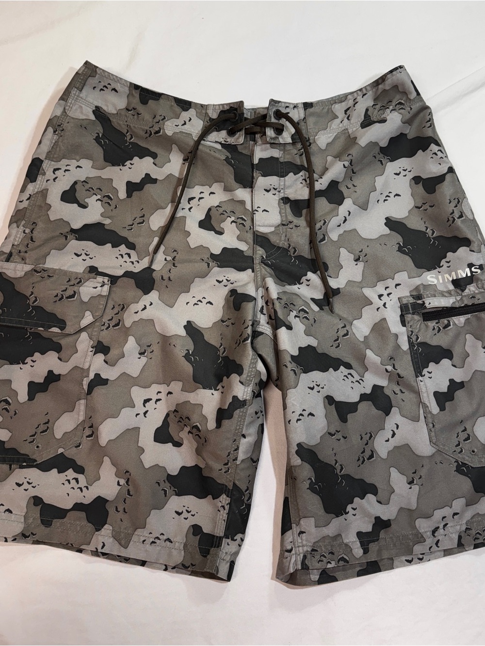 Simms CAMO Cargo Shorts Boardshorts Fishing Mens Medium